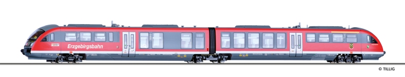 Tillig 04887 - TT - Triebwagen BR 642 Erzgebirgsbahn, DB AG, Ep. VI